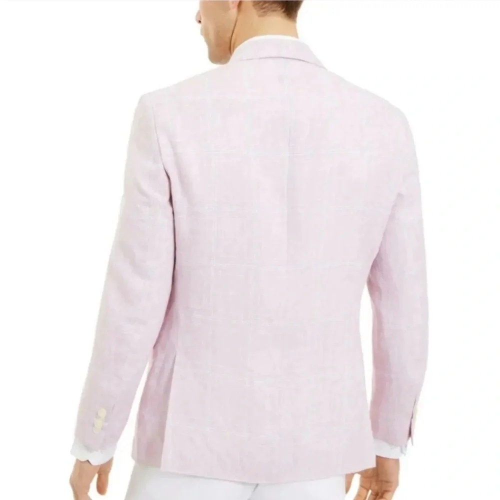 MEN’S NWT 🩷Tommy Hilfiger Pink Sport Coat with Notch Lapel! - Picture 2 of 14